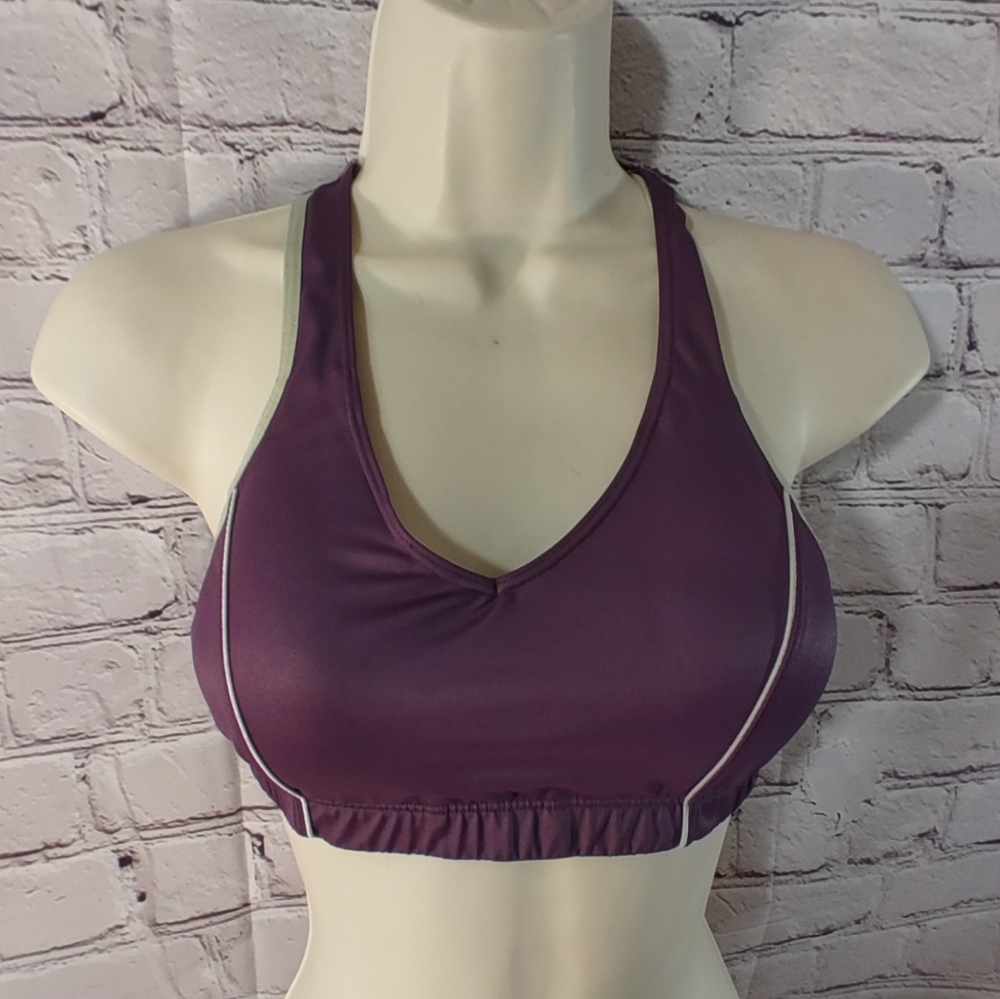 Moving Comfort Racerback Sports Bra Purple M